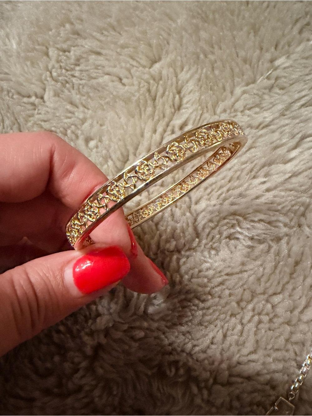 Kendra Scott Gold Filigree Bangle Bracelet
